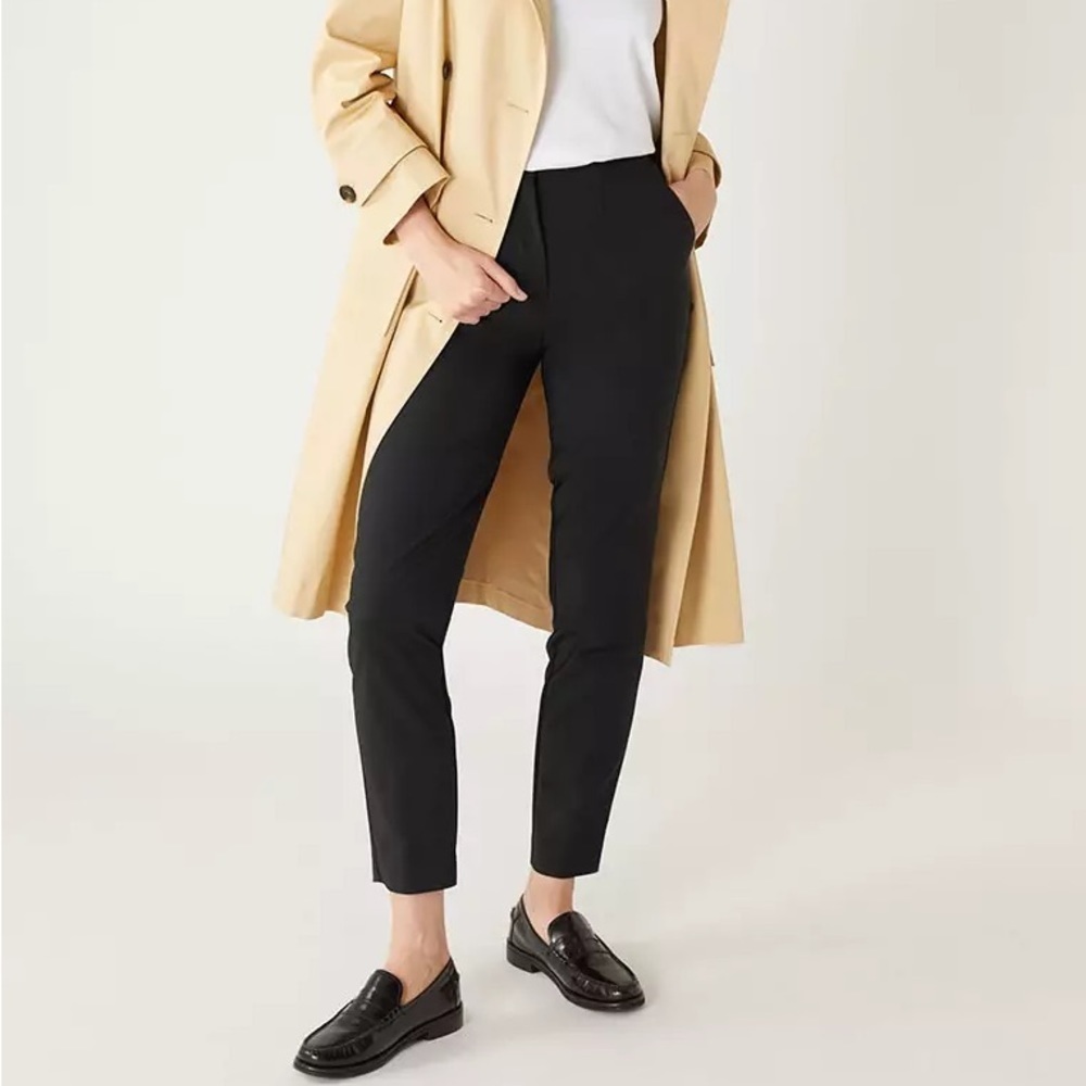 M&S Collection Cotton Blend Slim Fit Ankle Grazer Trousers